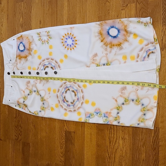 NWT Desigual Women's White Summer Button Down Maxi Skirt (Sz 6) - Picture 12 of 13